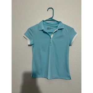Light blue girls nike golf shirt